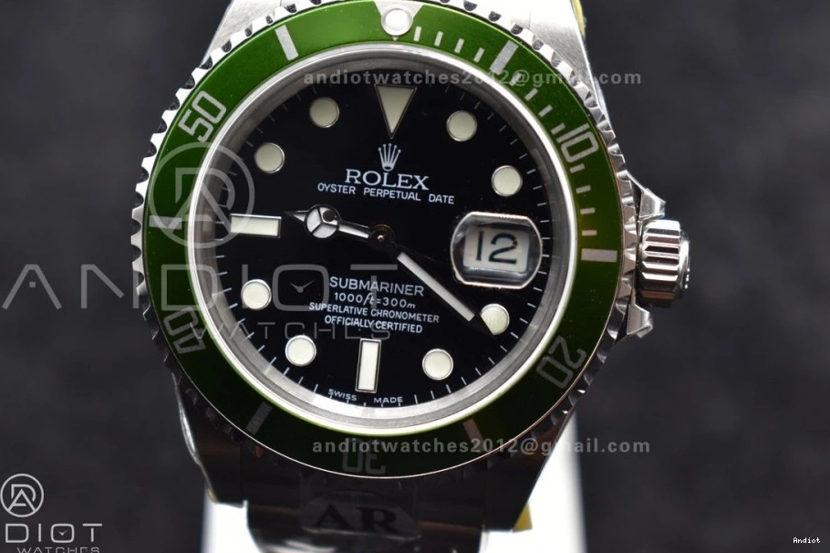 on SS Edition Bracelet 16610 Green Steel LV SH3135 904L Best V2 ARF1:1 Submariner 0115